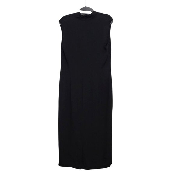 MAXMARA Black Viscose Shift Maxi Dress - Picture 9 of 14
